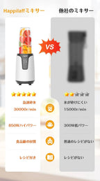 Happilaff PC-2110 一台三役ブレンダー ジューサー ミル｜850W・氷も砕ける・3ボトル付属