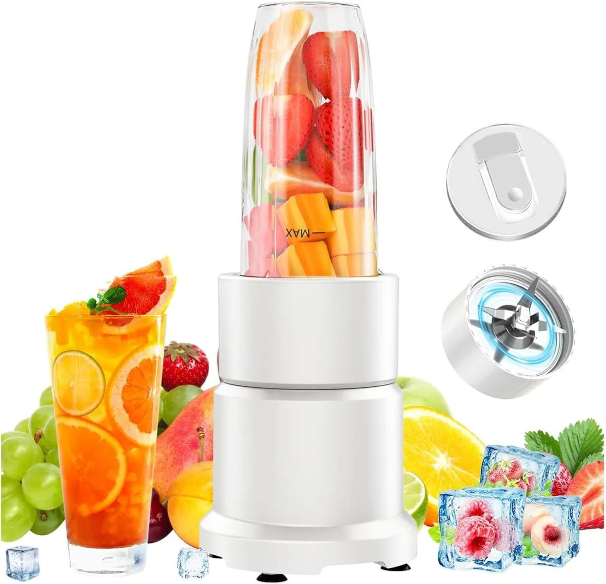 Happilaff ハイパワーブレンダー & ジューサー PC-2105 | 850W・氷も砕ける・670mlボトル2個付属