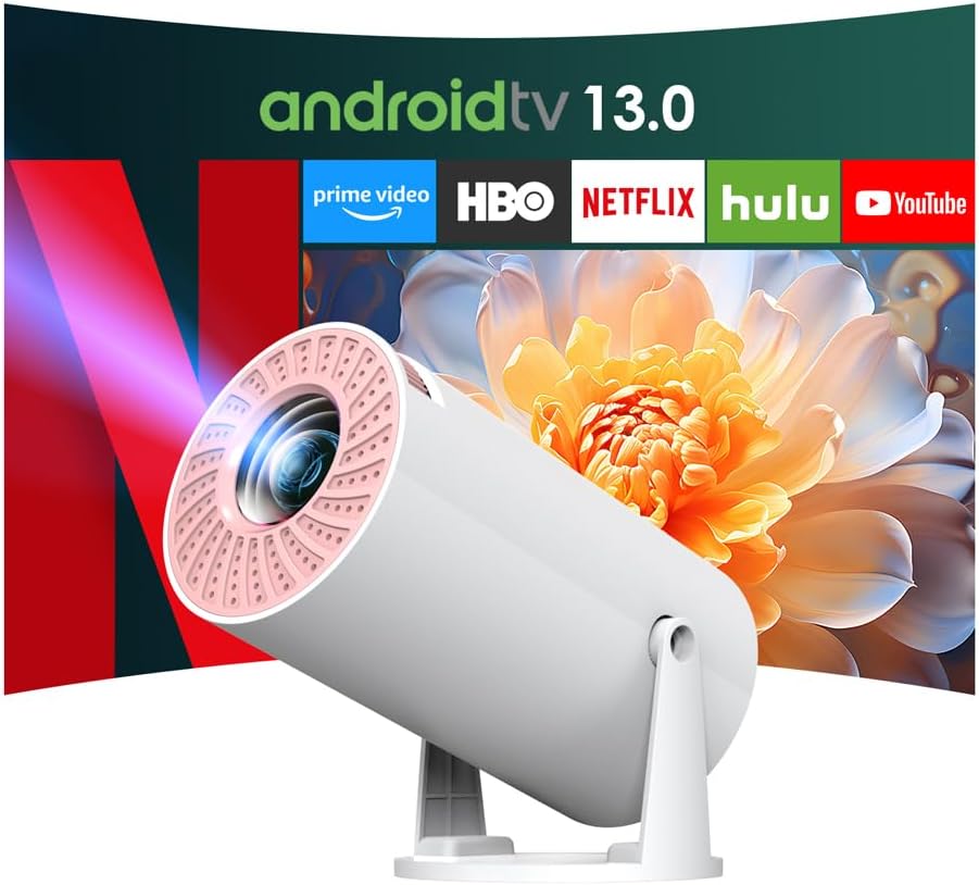 Happilaff マルチ対応スマートプロジェクター P1 | 210°回転可能・Android TV内蔵・Switch/スマホ接続可-Happilaff