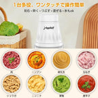 Happilaff マルチフードプロセッサー ‎CH-208 | 350W高速回転・600mlボトル・離乳食/スムージー対応