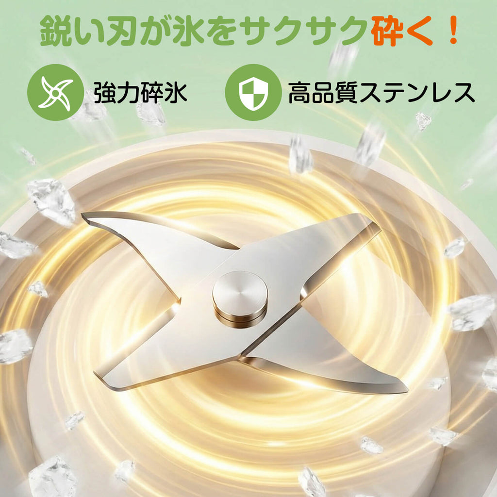 Happilaff ミニブレンダー PB-01 | 携帯式・30000回転/分・3重安全ロック・Type-C充電（キャンプ/一人用に最適）