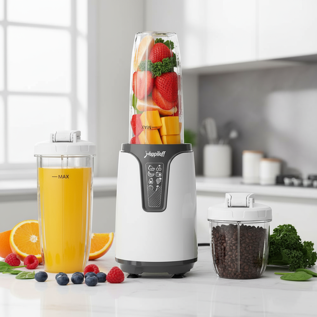 Powerful blender in modern kitchen setting